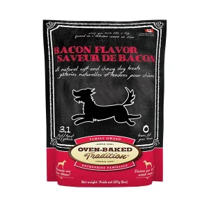 Oven-Baked Tradition All Natural Soft & Chewy Dog Treats - Bacon Flavour 8oz