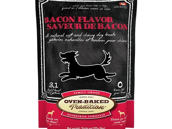 Oven-Baked Tradition All Natural Soft & Chewy Dog Treats – Bacon Flavour 8oz