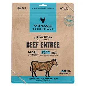 Vital Essentials Freeze-Dried Soft Nibs for Dogs - Beef Entrée 25oz