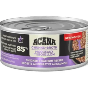 ACANA Chicken & Salmon Recipe Chunks in Broth Kitten Cat Food 5.5oz