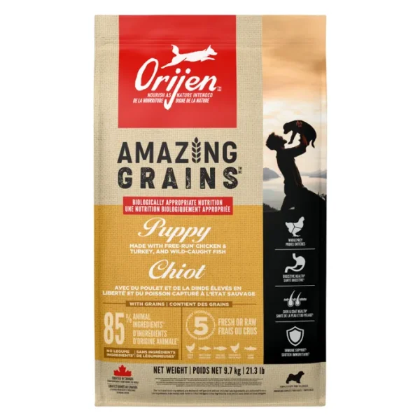 Orijen Amazing Grains Dry Dog Food - Puppy, 21.3lb