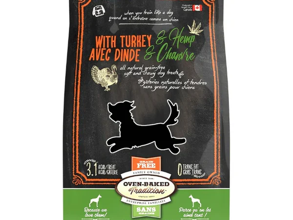 Oven-Baked Tradition Turkey & Hemp Dog Treats 6oz