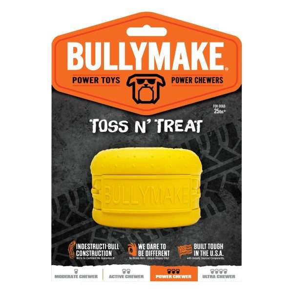 Bullymake Toss N'Treat Dog Toy - Burger