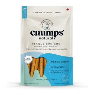 Crumps' Natural Plaque Busters Pumpkin Spice Dental Sticks