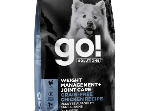 Go! Solutions Weight Management + Joint Care Grain-Free Dry Food for Adult Dogs – Chicken Recipe