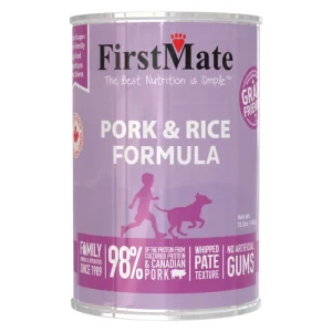 FirstMate Grain-Friendly Canned Dog Food - Pork & Rice Formula 12.2oz