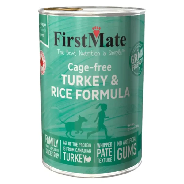 FirstMate Grain-Friendly Canned Dog Food - Turkey & Rice Formula 12.2oz